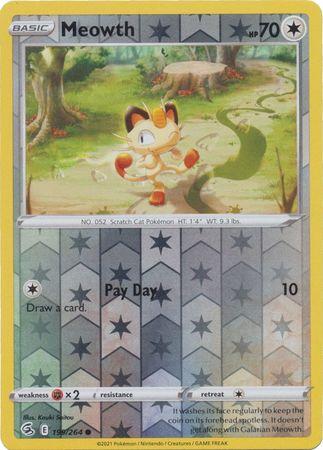 Meowth 199/264 Reverse Holo fusion-strike-rh-175