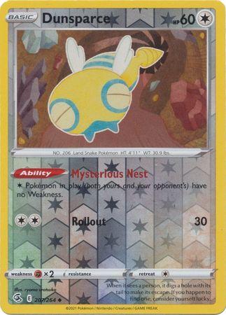 Dunsparce 207/264 Reverse Holo fusion-strike-rh-182