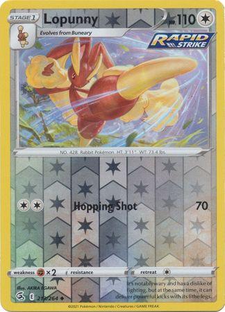 Lopunny 213/264 Reverse Holo fusion-strike-rh-188