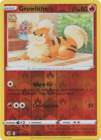 Growlithe 032/264 Reverse Holo fusion-strike-rh-27