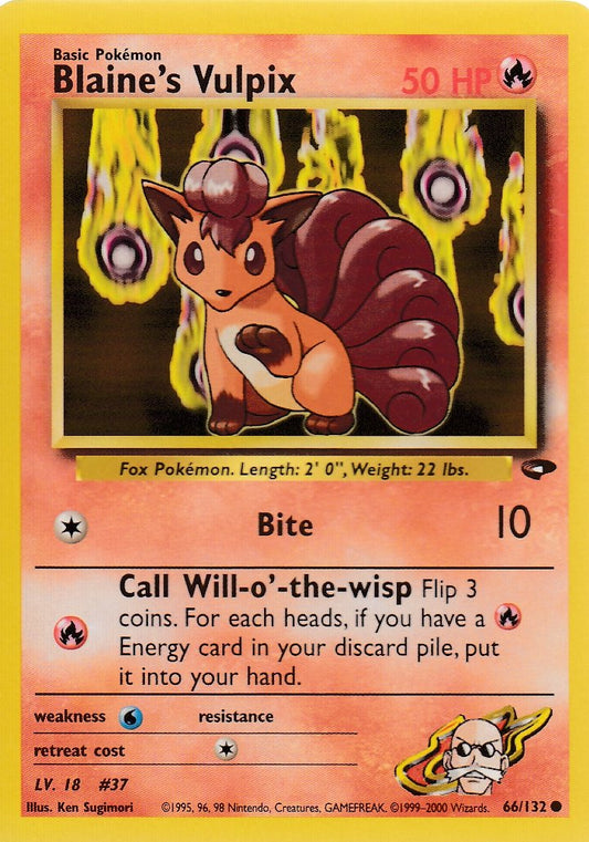 Blaine's Vulpix 66/132 Gym Challenge Set Common