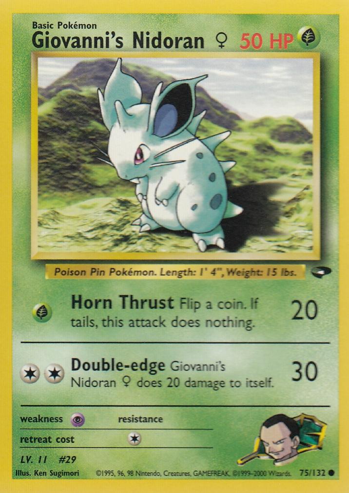 Giovanni's Nidoran F 75/132 Gym Challenge Set Common