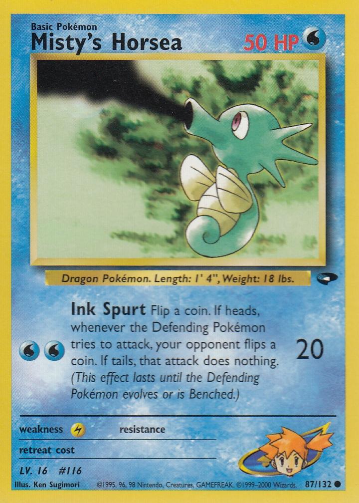 Misty's Horsea 87/132 Gym Challenge Set Common