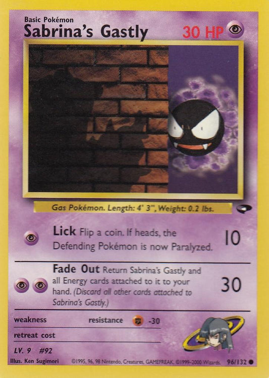 Sabrina's Gastly 96/132 Gym Challenge Set Common
