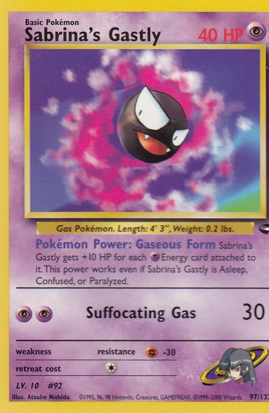 Sabrina's Gastly 97/132 Gym Challenge Set Common