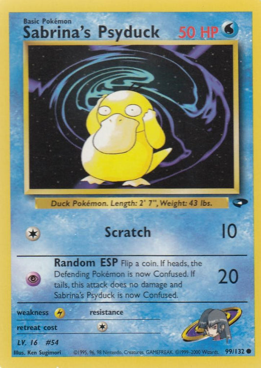 Sabrina's Psyduck 99/132 Gym Challenge Set Common