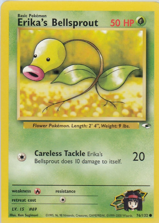 Erika's Bellsprout 76/132 Gym Heroes Set Common