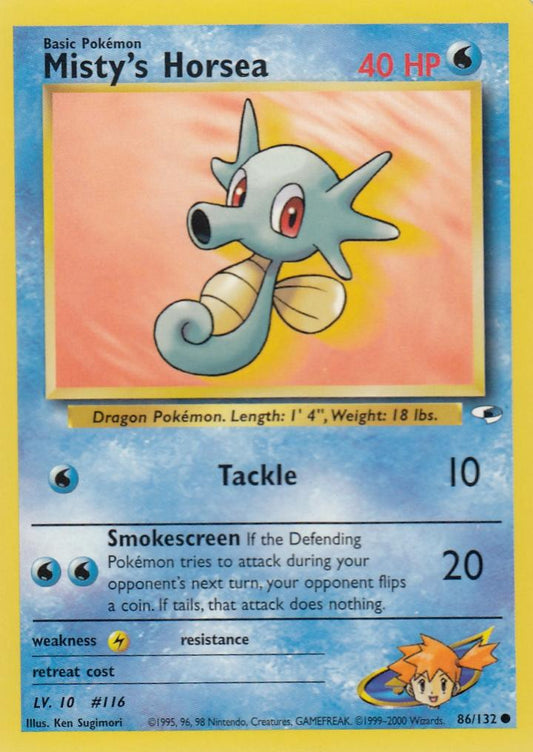 Misty's Horsea 86/132 Gym Heroes Set Common
