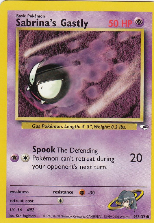 Sabrina's Gastly 93/132 Gym Heroes Set Common