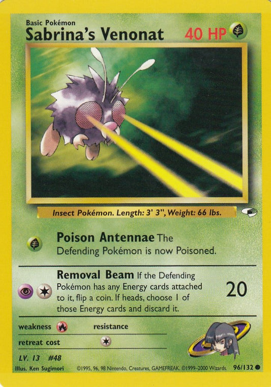 Sabrina's Venonat 96/132 Gym Heroes Set Common