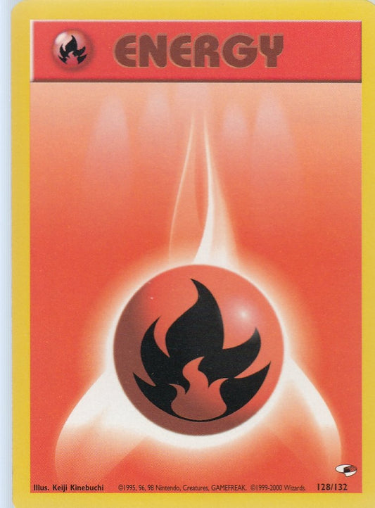 Fire Energy 128/132 Gym Heroes Set Common