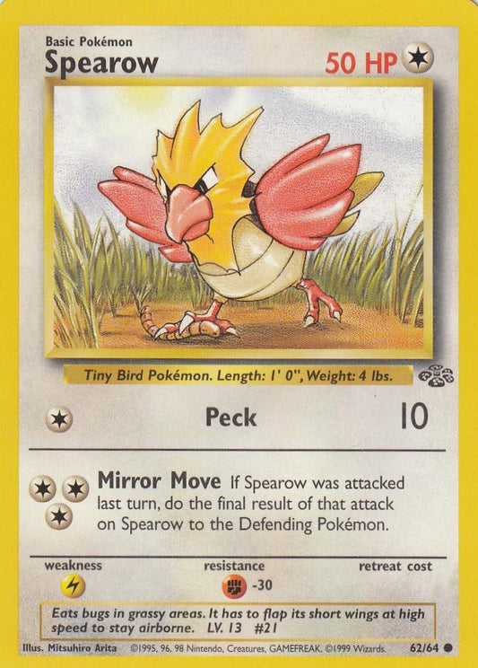 Spearow 62/64 Jungle Set Unlimited Common