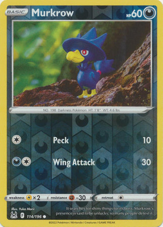 Murkrow 114/196 Reverse Holo Lost Origin