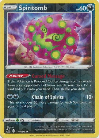 Spiritomb 117/196 Reverse Holo Lost Origin