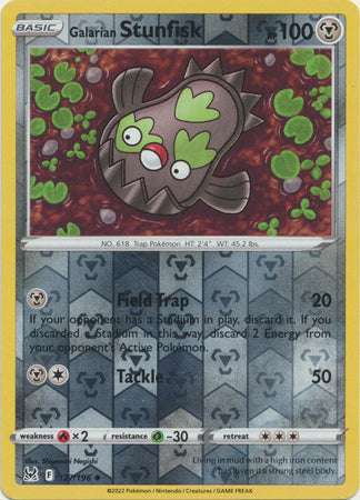 Galarian Stunfisk 127/196 Reverse Holo Lost Origin