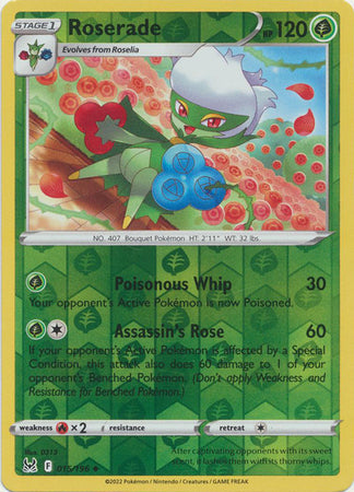 Roserade 015/196 Reverse Holo Lost Origin