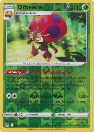 Orbeetle 020/196 Reverse Holo Lost Origin