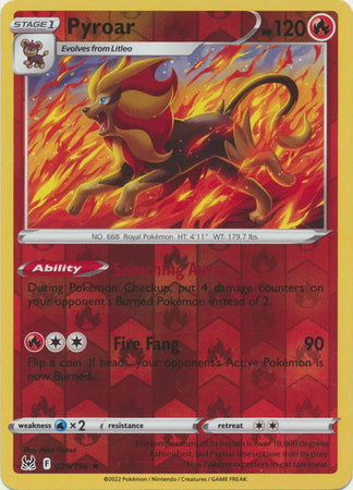 Pyroar 029/196 Reverse Holo Lost Origin