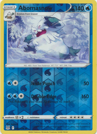 Abomasnow 043/196 Reverse Holo Lost Origin