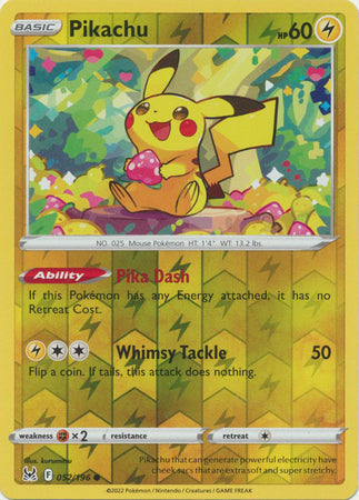 Pikachu 052/196 Reverse Holo Lost Origin