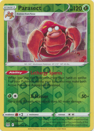 Parasect 005/196 Reverse Holo Lost Origin