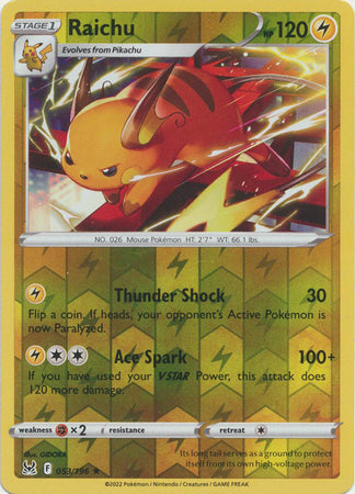 Raichu 053/196 Reverse Holo Lost Origin