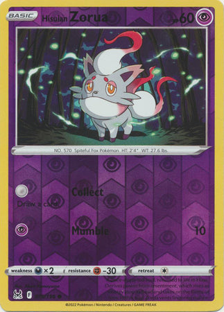 Hisuian Zorua 075/196 Reverse Holo Lost Origin