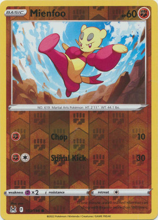 Mienfoo 103/196 Reverse Holo Lost Origin