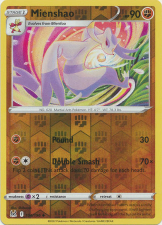Mienshao 104/196 Reverse Holo Lost Origin