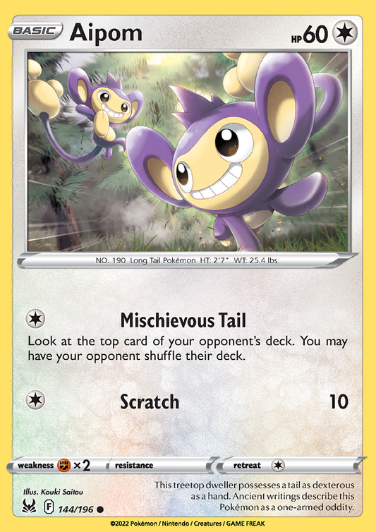 Aipom 144/196 Lost Origin