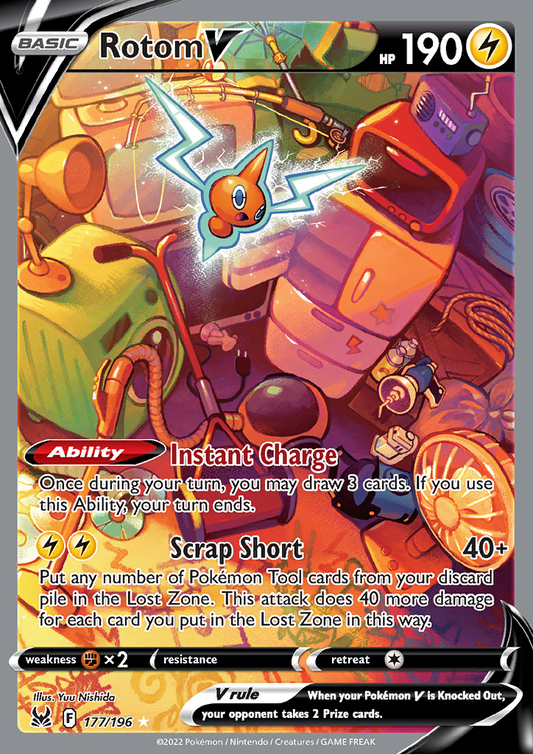 Rotom V (Alternate Full Art) 177/196 Lost Origin