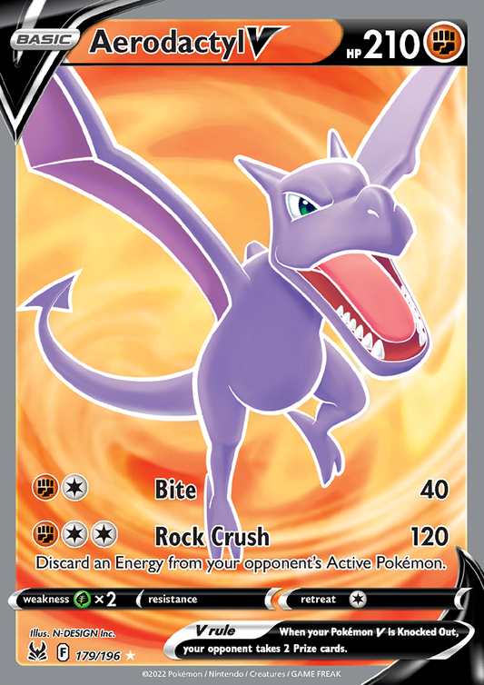 Aerodactyl V (Full Art) 179/196 Lost Origin