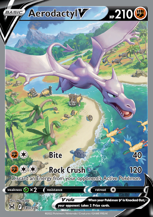 Aerodactyl V (Alternate Full Art) 180/196 Lost Origin