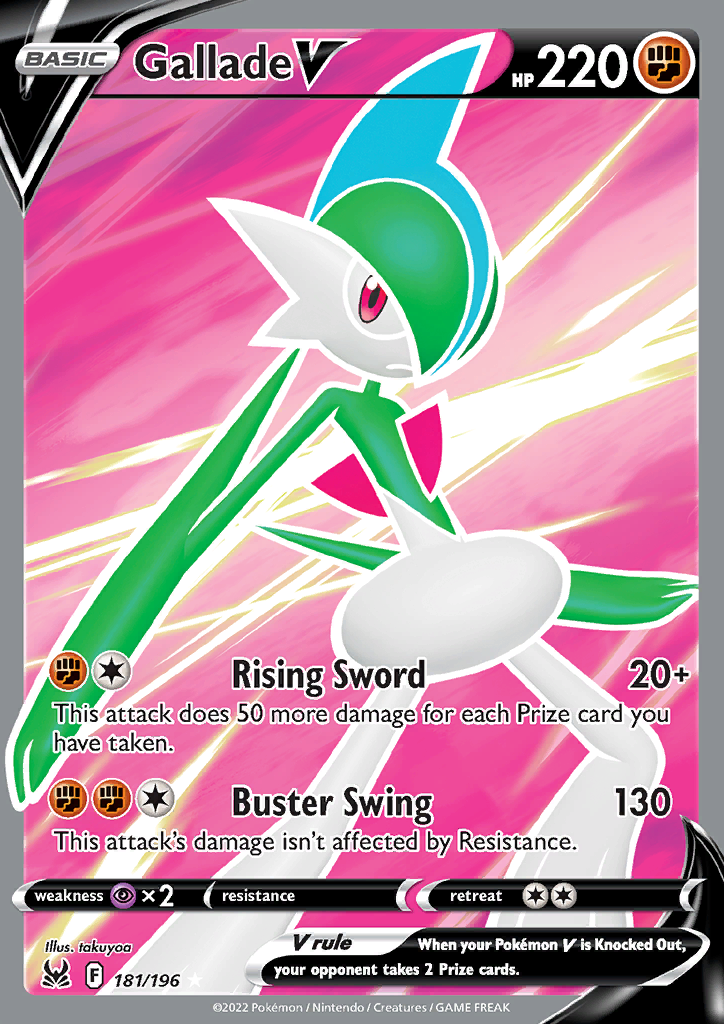 Gallade V (Full Art) 181/196 Lost Origin