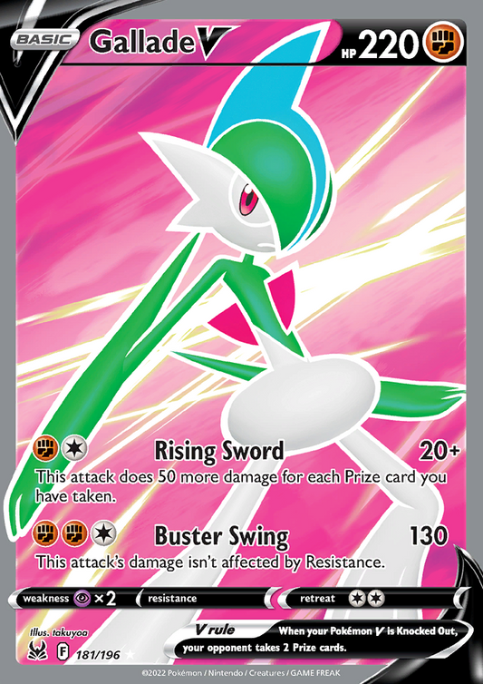 Gallade V (Full Art) 181/196 Lost Origin