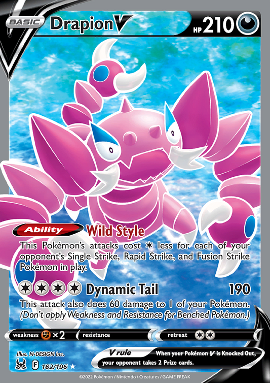 Drapion V (Full Art) 182/196 Lost Origin