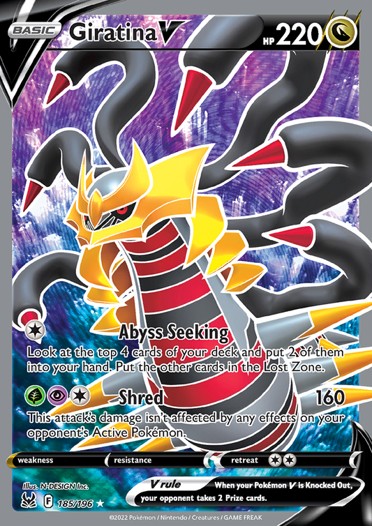 Giratina V (Full Art) 185/196 Lost Origin