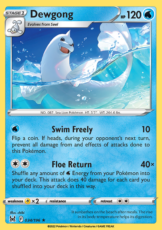 Dewgong 034/196 Lost Origin