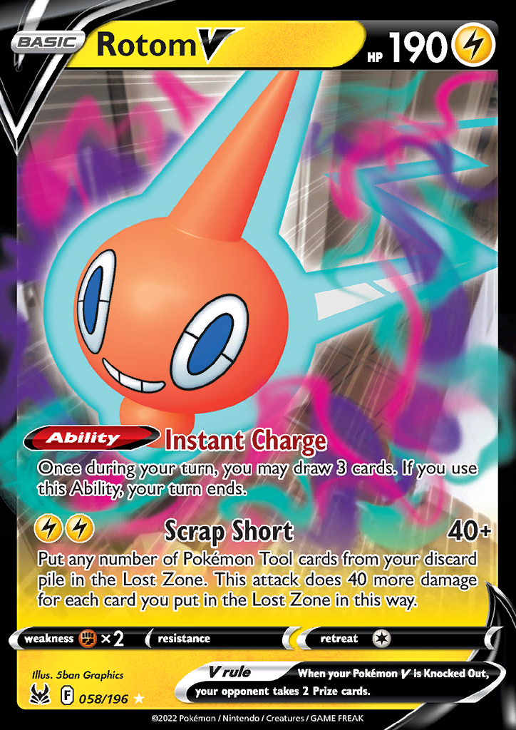Rotom V 058/196 Lost Origin
