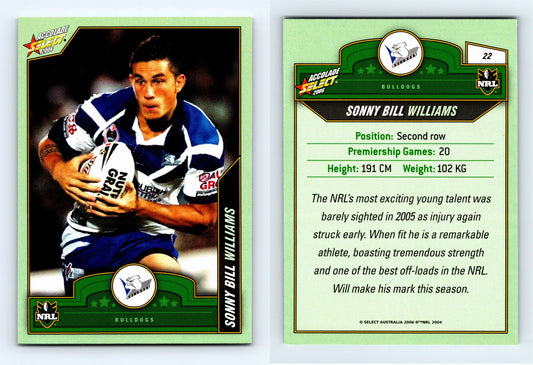 #22 SONNY BILL WILLIAMS 2006 Select NRL Accolade