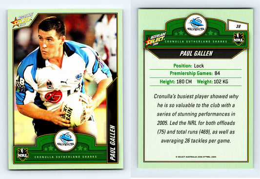 #38 PAUL GALLEN 2006 Select NRL Accolade