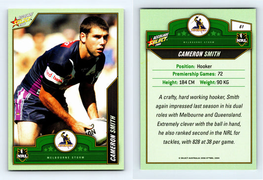 #61 CAMERON SMITH 2006 Select NRL Accolade