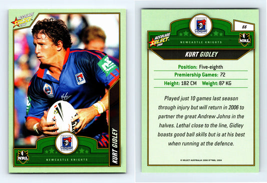 #66 KURT GIDLEY 2006 Select NRL Accolade