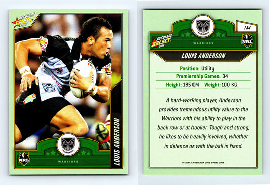 #134 LOUIS ANDERSON 2006 Select NRL Accolade