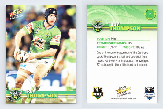 #35 TROY THOMPSON 2009 Select NRL Champions