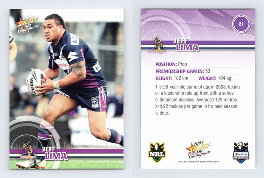 #87 JEFF LIMA 2009 Select NRL Champions