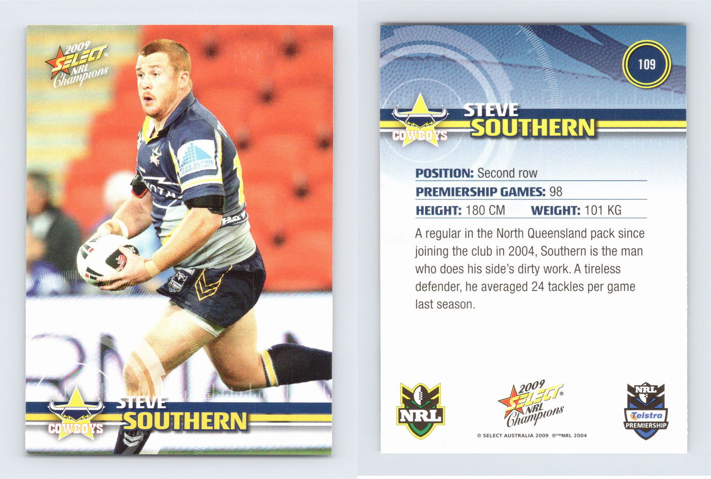 #109 STEVE SOUTHERN 2009 Select NRL Champions