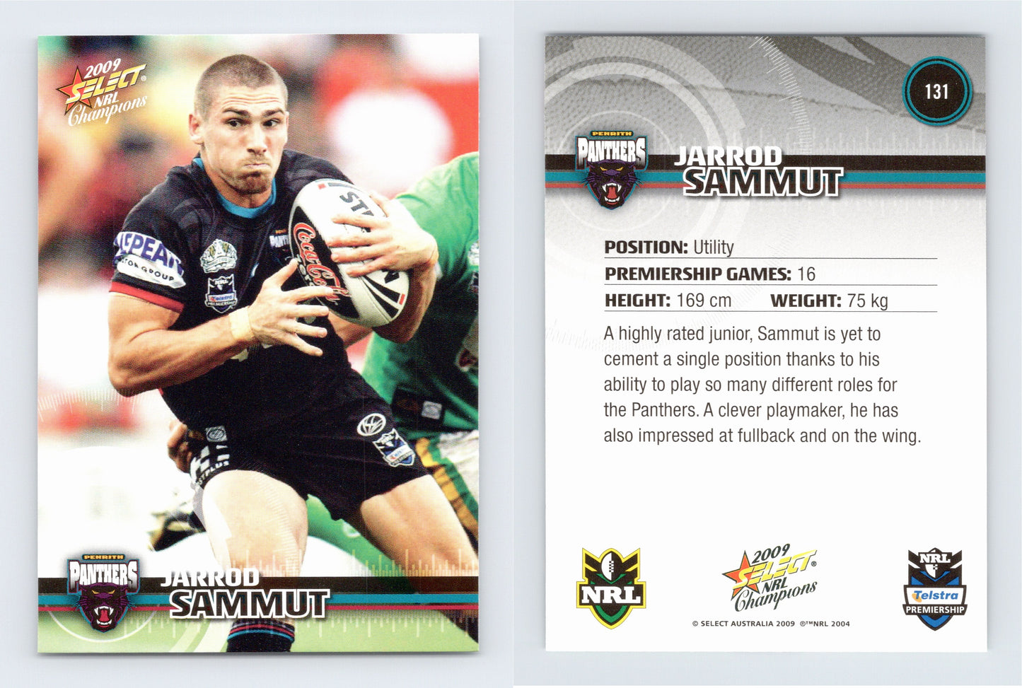 #131 JARROD SAMMUT 2009 Select NRL Champions