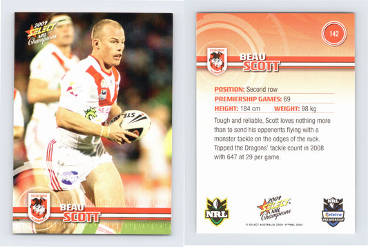 #142 BEAU SCOTT 2009 Select NRL Champions