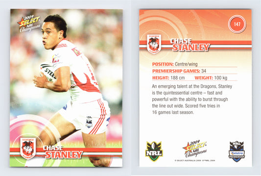 #147 CHASE STANLEY 2009 Select NRL Champions